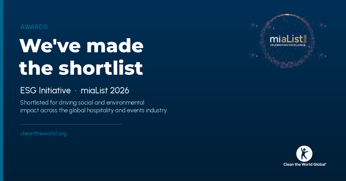 Clean the World Global shortlisted for the ESG Initiative category at the miaList Awards 2026.